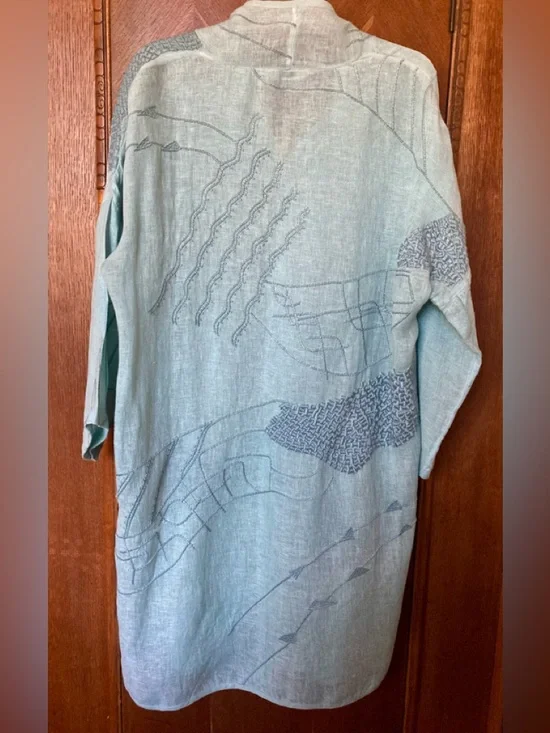 Soft Surroundings Linen Duster, sz XL - Picture 2 of 5